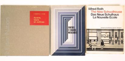 ARCHITECTURE Ensemble de 3 ouvrages : 
- Alfred ROTH, "The new schoolhouse - La Nouvelle...