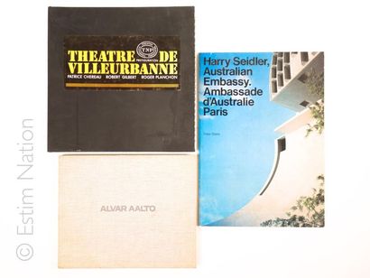 ARCHITECTURE Ensemble de 3 ouvrages : 
- "Alvar AALTO", Girsberger, Zurich, 1963...