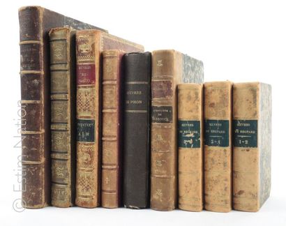 LITTÉRATURE Ensemble de 9 volumes reliés in-16 et in-8, parfois incomplets d'une...