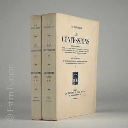 Jean-Jacques Rousseau "Les confessions, édition intégrale publiée sur le texte autographe...