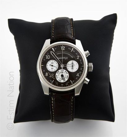 EBERHARD & CO - 120EME ANNIVERSAIRE Montre bracelet chronographe en acier, boîtier...