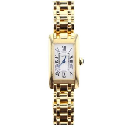 CARTIER TANK AMÉRICAINE MONTRE DAME OR Cartier. Tank Américaine. Montre de dame en...