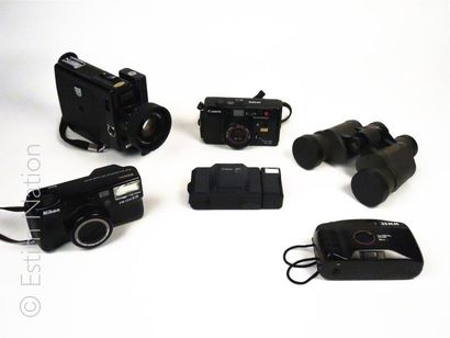 APPAREILS PHOTO & CAMERAS Lot composé d'une caméra CANON514 XL-S, divers appareils...