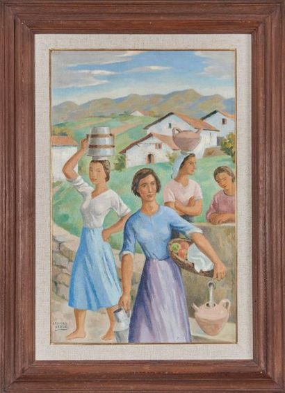 Ramiro Arrue (1892-1971) Ramiro ARRUE (1892-1971)

Les Femmes en Pays Basque

Huile... Gazette Drouot