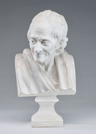  D'après Jean-Antoine HOUDON


Voltaire


Buste en plâtre sur piédouche.


Haut.... Gazette Drouot
