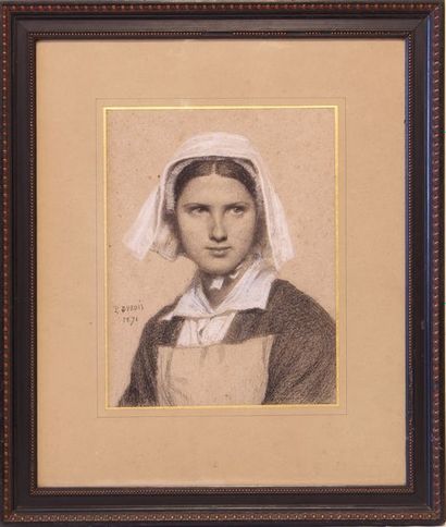 Paul Dubois (1829-1905) Paul DUBOIS (1829-1905)

Portrait de jeune Bretonne

Crayons... Gazette Drouot