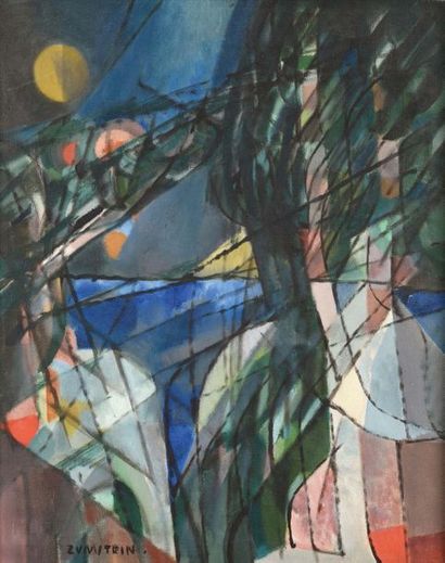 Beatus ZUMSTEIN (1927-1984) Composition
Huile sur toile. Signé en bas à gauche
55x46...