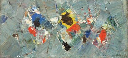 Jacques GERMAIN (1915-2001) Sans titre-1970
Huile sur toile. Signé en bas à droite....