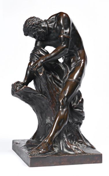 D'après Edmé DUMONT (1722-1775) Milon de Crotone
Sculpture chef-modèle en bronze...