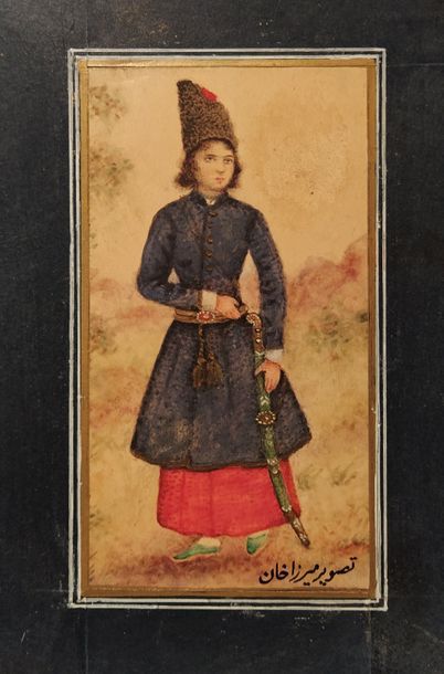 Ecole Iranienne du début du XXème siècle Prince Persan
Aquarelle sur papier.
14,7...