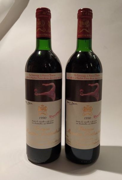 null Deux Bouteille CHÂTEAU MOUTON ROTHSCHILD 1er GCC - Pauillac 1990
Niveau: Une...