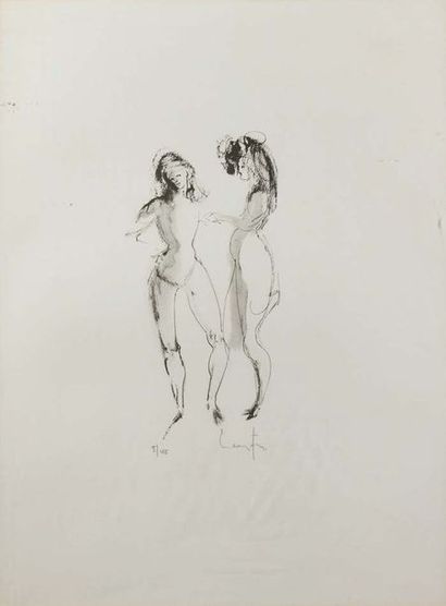 Léonor FINI (1907-1996) Deux femmes
Lithographie. Signée en bas à droite et numérotée...