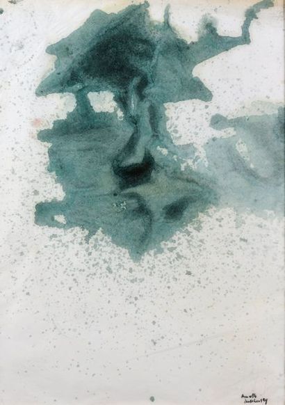 Marcelle LOUBCHANSKY (1917-1988) Composition abstraite
Aquarelle sur papier. Signé...