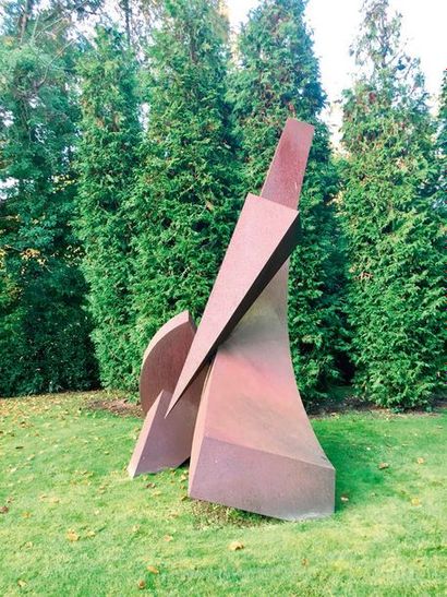 Jean-Claude FAHRI (né en 1940) 
Duetodos -1999
Sculpture en acier Corten 380 x 220...