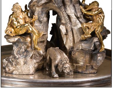 Virgilio et Aurelio MORTET (XXème siècle) 
La fontaine des quatre fl euves
Sculpture...