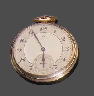 OMEGA Gold plated pocket watch. Mechanical movement.
In working order. Plan to review...
