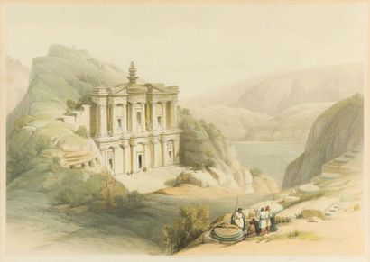 David ROBERTS (1796-1864) 
Ruines à l'antique Paire de gravures encadrées. Signature...