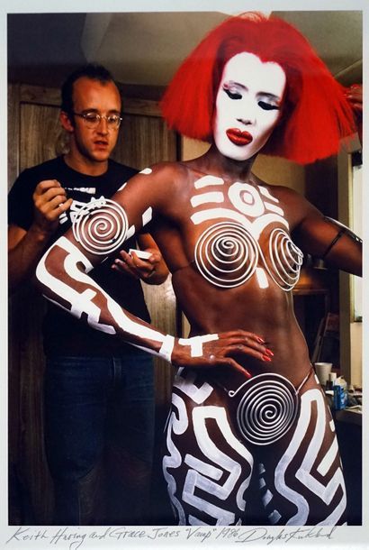 Douglas Kirkland Keith Haring et Grace Jones 1986

Tirage photo format 44,5 X 31...