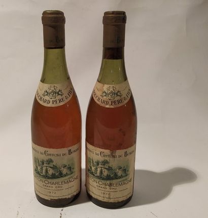 null 2 bouteilles Domaine du Château de Beaune Bouchar père et fils. Corton-Charlemagne...