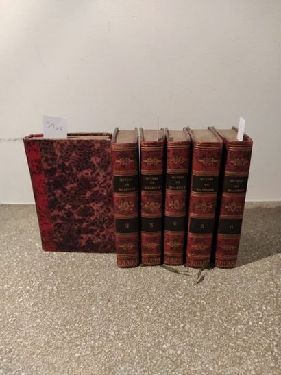 null MILLEVOYE. OEuvres. Paris, Ladvocat, 1823. 6 vol. in-12, demi-veau rouge ma...