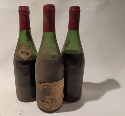 null 3 bouteilles Clos de Tart, Bourgogne appellation contrôlée - Dont une de 1938...