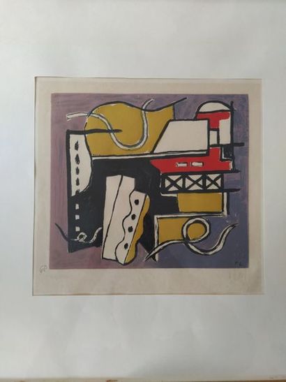 Fernand LÉGER (1881-1955) Composition sur fond violet - 1954/55

Sérigraphie. Signé...
