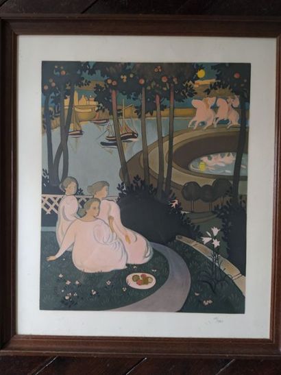 D'après Maurice DENIS (1870-1943) Paysage de Bretagne

Lithographie. Signée dans...