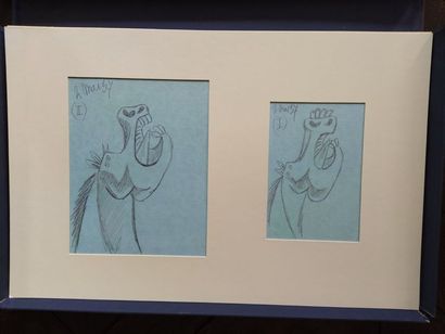 Pablo Picasso (1881-1973) Guernica, Fac-similé des études de Picasso, Club du Livre,...