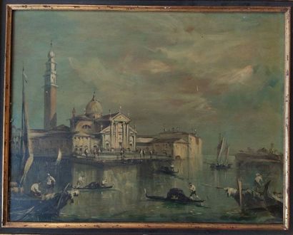 ECOLE FRANCAISE DU XIXème siècle 
Venise
Huile sur panneau
44x34 cm
