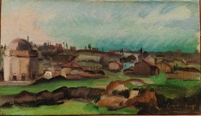 Léopold LÉVY (1882-1966) 
Fatih vert. Istanbul. 1944
Huile sur toile. Signé, titré...