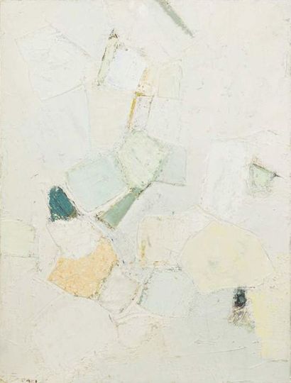 Paolo BONI (né en 1926) 
Composition abstraite
Huile sur toile. Signé en bas à gauche,...