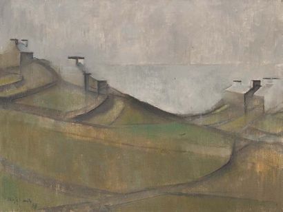 Jean-Claude SCHENK (né en 1928) 
The Loch-1953
Oil on canvas. Signed and dated 53...