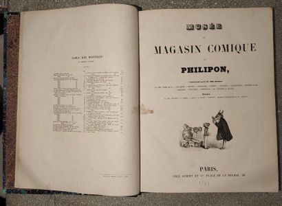 PHILIPON Museum, or comedy store. Paris, Aubert, 1841-1842. 2 volumes in one volume...