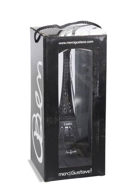 BEN (né en 1935) 
Merci Gustave
Miniature de la Tour Eiffel en métal laqué. Edition...