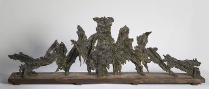 Xavier DAMBRINE (né en 1964) La guerre
Sculpture en bronze. Signé au dos
H. 30 L....