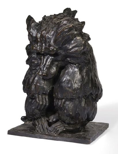 Guido RIGHETTI (1875-1958) Babouin
Sculpture en bronze patiné. Signé, numéroté EA...