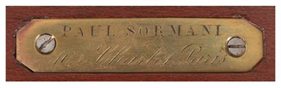 Paul Sormani (1817 - 1877) Table de salon ovale en bois de placage et marqueterie...