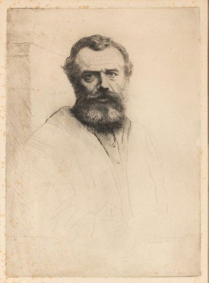 Alphonse LEGROS (1837-1911) Self-portrait
Engraving. Stamp bottom right
Enclosed:
Pila...