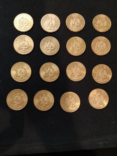 null MEXIQUE 50 pesos: 16 exemplaires. 1928, 1943, 1945 (3 ex.), 1946 (4 ex.), 1947...