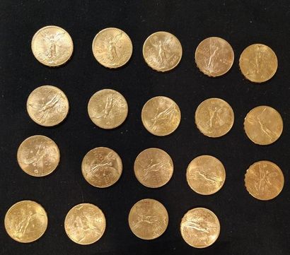 null MEXIQUE 50 pesos: 18 exemplaires. 1921, 1923 (2 ex.), 1943 (3 ex.), 1944, 1945...