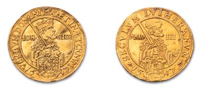 null SAXE - JEAN GEORGE Ier (1611-1656)2 ducats or. 1617. Jubilé du centenaire de...