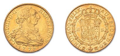 CHARLES III (1759-1788) 8 escudos or. 1779....