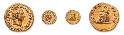 null VITELLIUS (69)
Aureus. Rome (69). 7,19 g.
A/ A VITELLIVS GERM IMP AVG TR P Vitellius'...