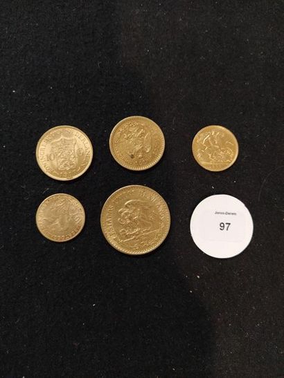 null FRANCE: 10 francs. 1906. PAYS-BAS: 10 gulden. 1917. GRANDE-BRETAGNE: demi souverain....