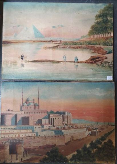 Alex CANTABONI The Pyramids of Giza and Mosque in the East

Pair of oils on canvas....