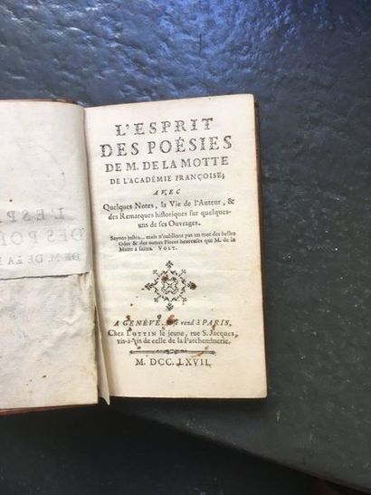 null 
Antoine Houdar de La Motte 

L'esprit des poésies. 1767. Imprimé chez Lottin...