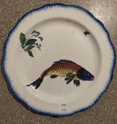 null CREIL AND MONTEREAU.

Rousseau service plate, in fine earthenware, with polychrome...