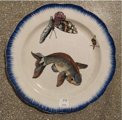 null CREIL AND MONTEREAU.

Rousseau service plate, in fine earthenware, with polychrome...