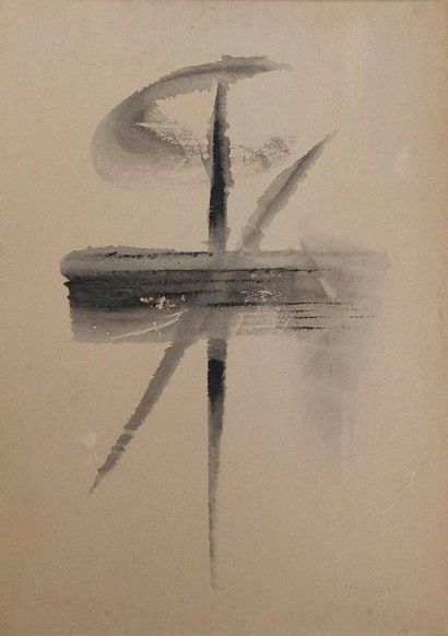 Jean PIAUBERT (1900-2002) La danse-1958

Lavis sur papier marouflé. Signé en bas...