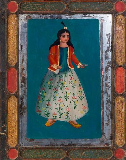 Ecole turque de la fin du XIXème siècle Femme en costume traditionnel

Peinture sur...